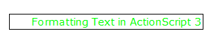 setTextFormat In ActionScript 3