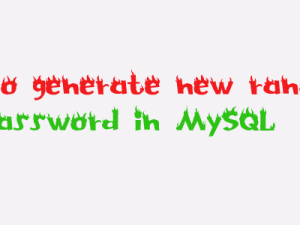 How to generate new random password in MySQL
