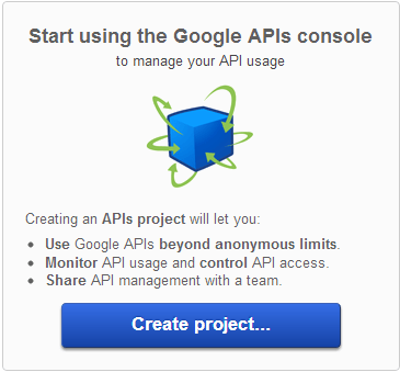 Google API key - Console Page