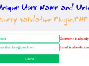 check unique Username and Email Availability using PHP, jQuery and Ajax