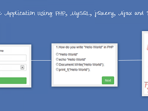 Responsive Quiz Application Using PHP, MySQL, jQuery, Ajax and Twitter Bootstrap