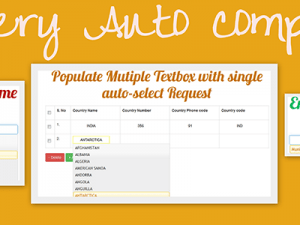 jQuery Autocomplete using PHP, MySQL and Ajax