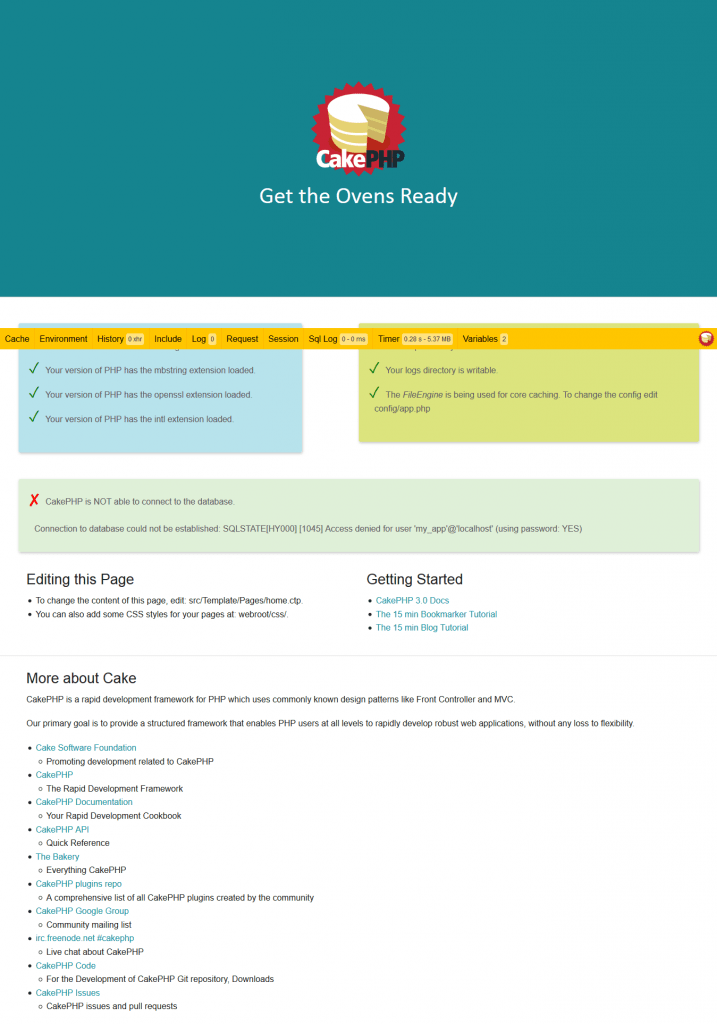CakePHP 3 installation step by step