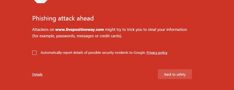 Overcome phishing attack to livepositiveway