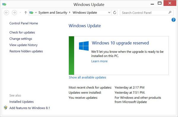 Windows 10 reserved