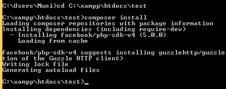 Facebook PHP SDK Installation Using Composer