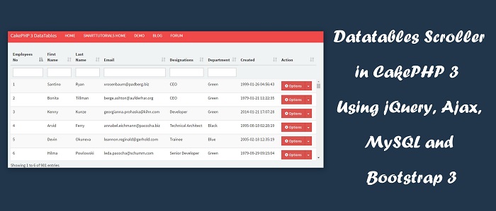 Datatables Scroller in CakePHP 3 Using jQuery, Ajax, MySQL and Bootstrap 3